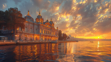 Capture the grandeur of Istanbul, Turkey created with Generative AI technology