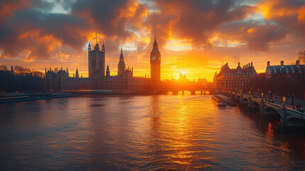 Fototapeta premium Capture the grandeur of London, United Kingdom created with Generative AI technology