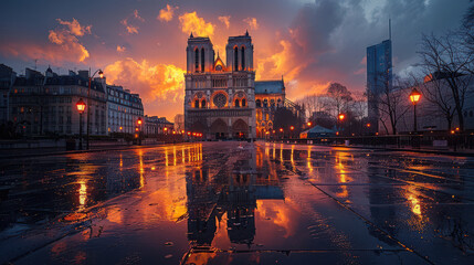 Capture the grandeur of Paris, France created with Generative AI technology