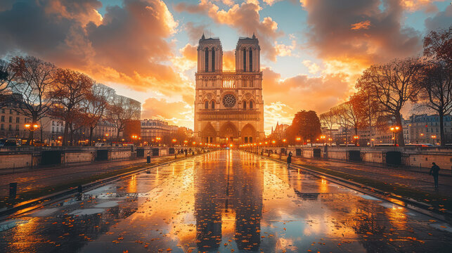 Capture the grandeur of Paris, France created with Generative AI technology