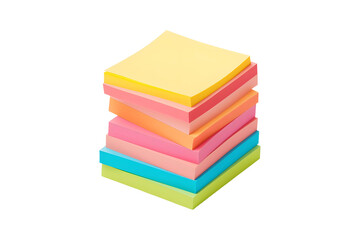 Multicolored Post-it-Notes (PNG) isolated on transparent background