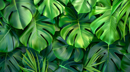 A lush green plant with large leaves and a vibrant green color