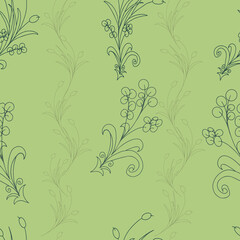 Seamless Repeat Pattern Cattails and Thistles. Perfect for fabric, wallpaper, wrapping paper, clip art, art projects, notebooks, phonecase