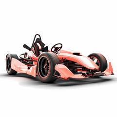 Side Right Angle View of an Isolated Coral Go-Kart