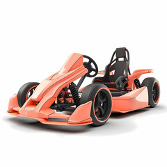 Side Right Angle View of an Isolated Coral Go-Kart