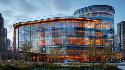 Obraz premium photo of a building in a lively urban setting created with Generative AI technology