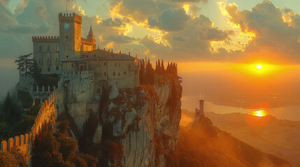 Fototapeta premium San Marino created with Generative AI technology