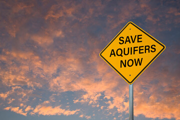 Save Aquifers Road Sign
