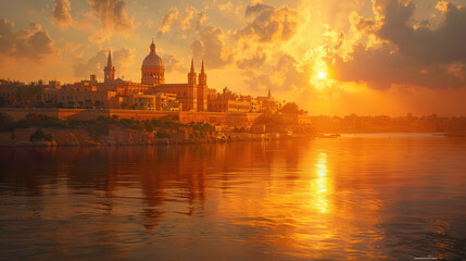 Naklejka premium Valletta, Malta created with Generative AI technology