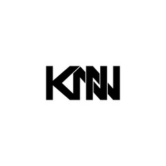 knn lettering initial monogram logo design