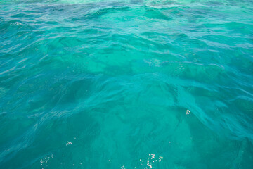 Blue-green clear ocean surface texture 