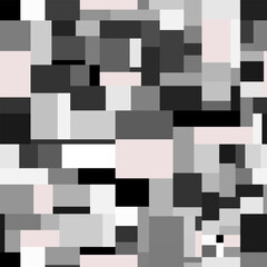 Grays and pink block vector seamless pattern