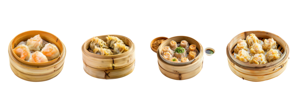 A dim sum isolated on white transparent background, PNG File. Perfect for clipart