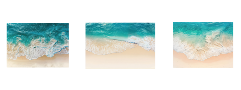 A wave at beach isolated on white transparent background, PNG File. Perfect for clipart - Powered by Adobe