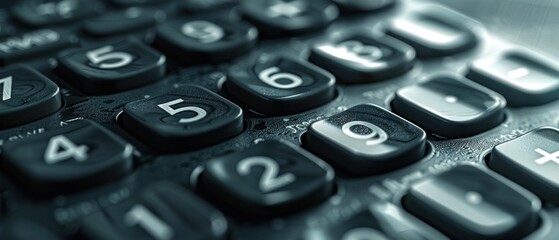 A subtle calculator outlined in minimal light, symbolizing fiscal responsibility in small businesses.