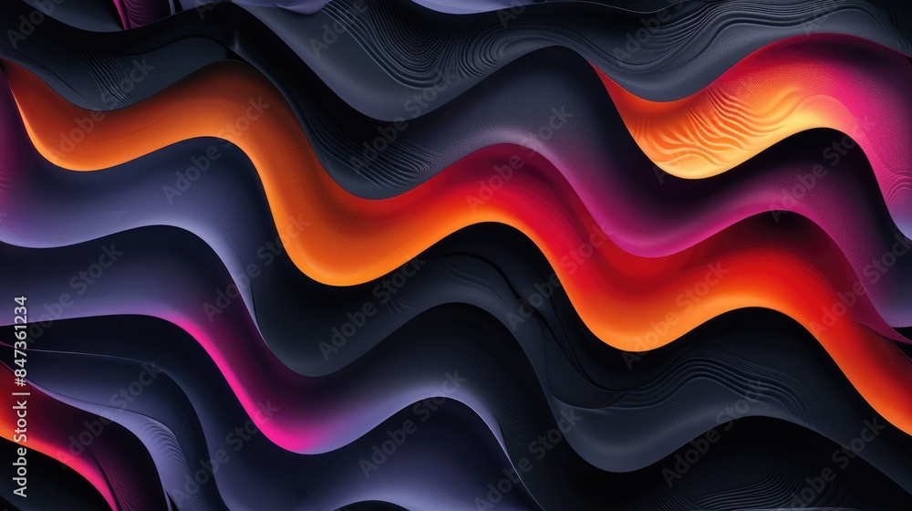 Poster colorful and abstract seamless wavy pattern. aig51a.