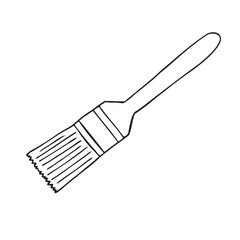 Fototapeta premium Vector hand drawn doodle sketch outline paint brush isolated on white background