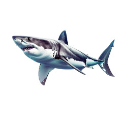 shark isolated on white, PNG