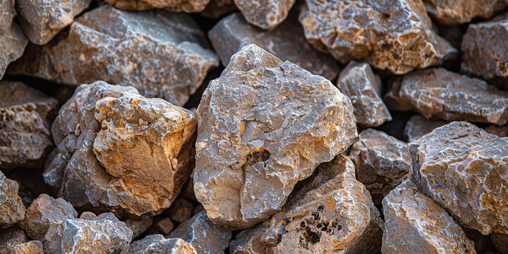 decomposed granite stones with rough textures and natural earthy colors