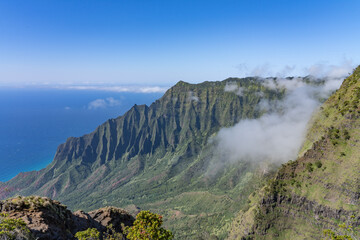 Kokee State Park Kauai Hawaii. Nā Pali Coast State Wilderness Park. Kalalau Valley. Kalepa Ridge Trail
