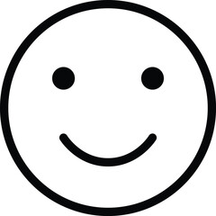 Smile  Icon with Black Outline Style