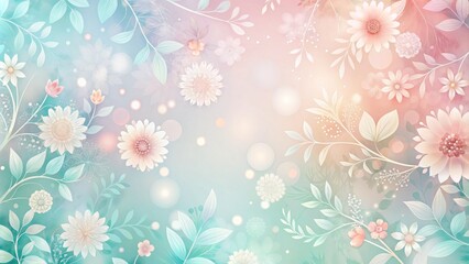 Soft, whimsical pastel gradient backdrop adorned with delicate floral motif, evoking a sense of elegance and subtle sophistication.