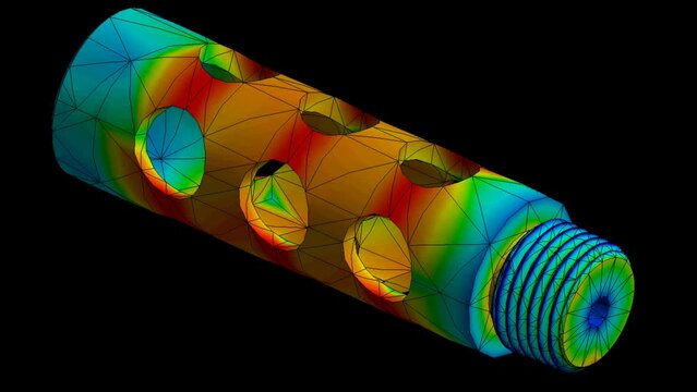 Mechanic simulation engineering - Nozzle Displacement and stress finite element analysis