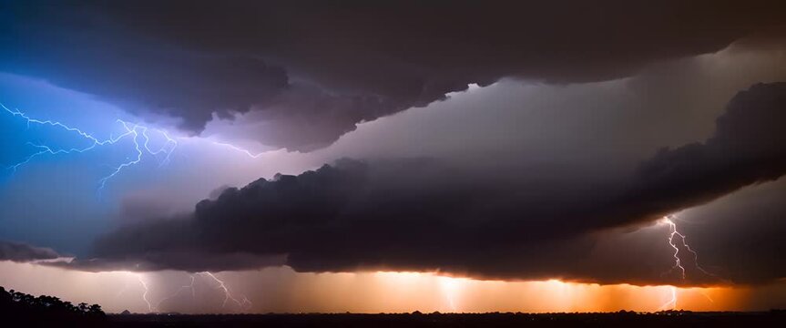 lightning is a natural phenomenon that usually appears during the rainy season when the sky displays a momentary