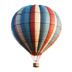 Colorful hot air balloon rising in the sky, symbolizing adventure, freedom, and travel in a vibrant scenery. Ideal for travel and leisure themes.