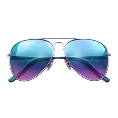 Sleek aviator sunglasses with a modern blue and purple gradient lens, perfect for stylish casual and outdoor wear with UV protection.