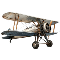 Vintage biplane with dual wings and an exposed engine, capturing the essence of early aviation history and classic aircraft design.