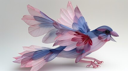 Fototapeta premium Illuminate the intricate dance of endangered species from a birds-eye view using vibrant watercolors Capture the essence of environmental conservation ... 