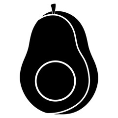 avocado sliced logo icon