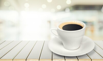 cup of tasty hot espresso coffee
