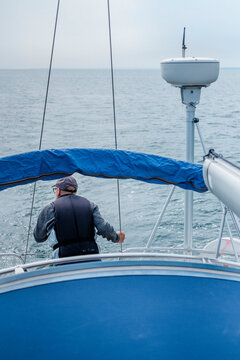 Senior sailor on the lookout
