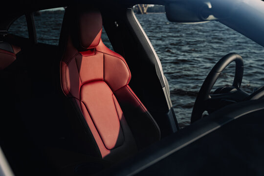 Sport car interior.