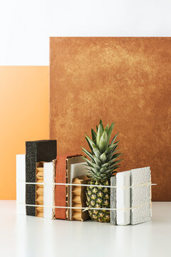 A package for pineapple tied with cable tie