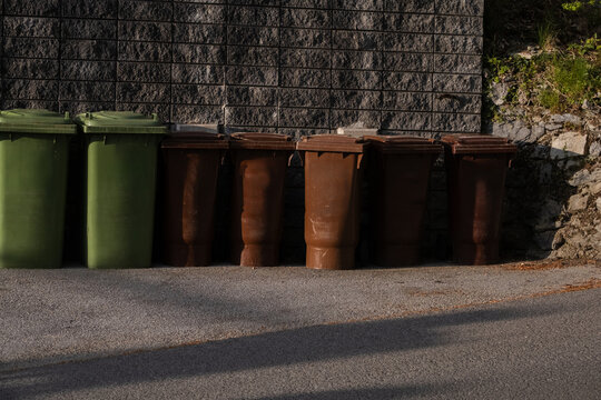 Trash cans.