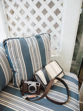 Details of accessories on the chair