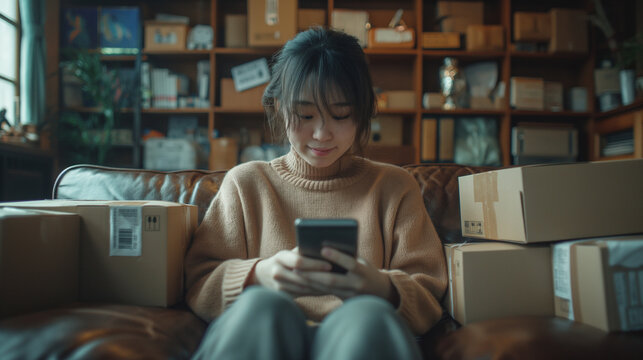 買い物依存症の女性