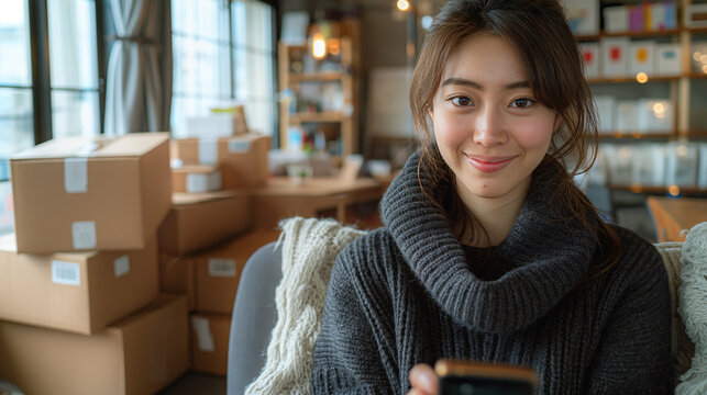 買い物依存症の女性