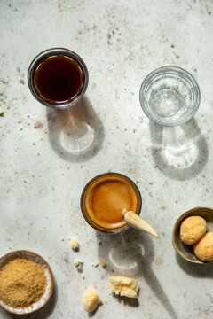 Espresso and amaretti