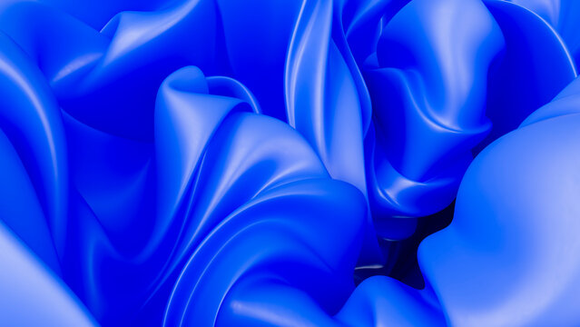 Wavy 3D abstract shape in poppy candy colors - Powered by Adobe