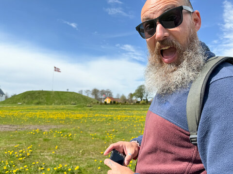 enjoying the countryside in jelling denmark