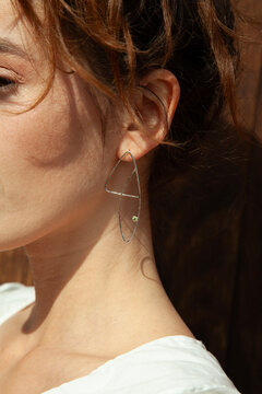 detail of face with earring