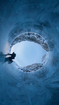 Arctic circle tiny planet of ice - ecological balance