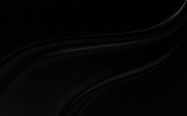 Black gray satin dark fabric texture luxurious shiny that is abstract silk cloth background with patterns soft waves blur beautiful.