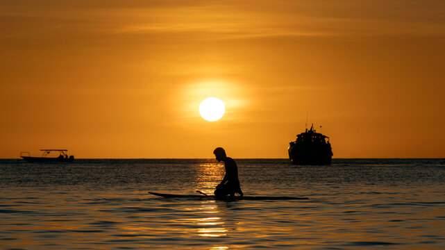 Syunset over Boracay with Silhouette
