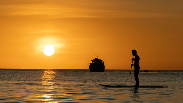 Syunset over Boracay with Silhouette