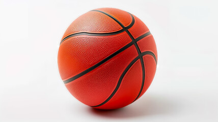 Fototapeta premium A basketball is placed on a white background.